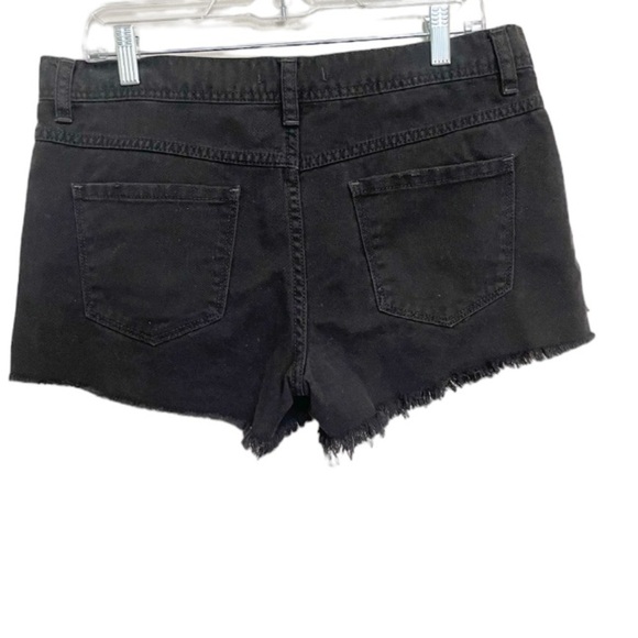 Free People Button Fly Sharkbite Raw Hem Shorts - Picture 3 of 4